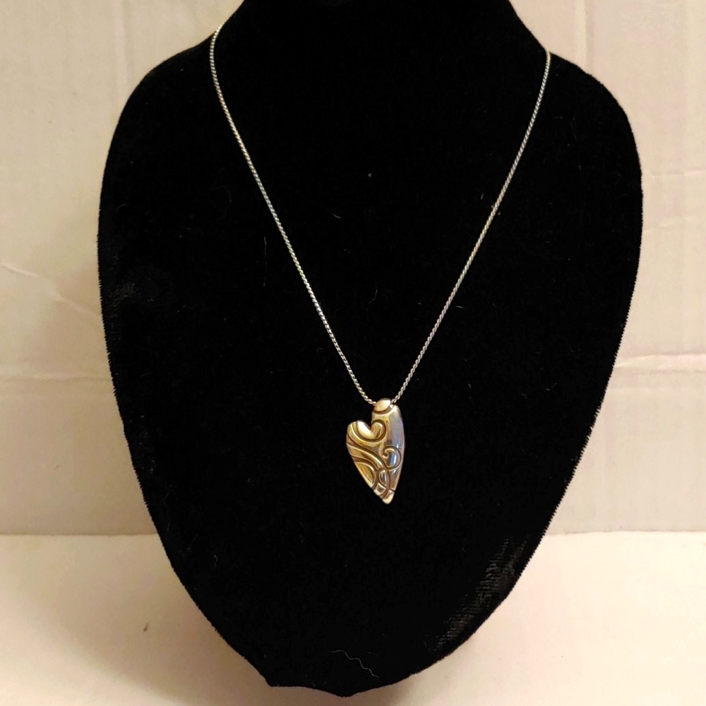 Silver Brighton heart necklace